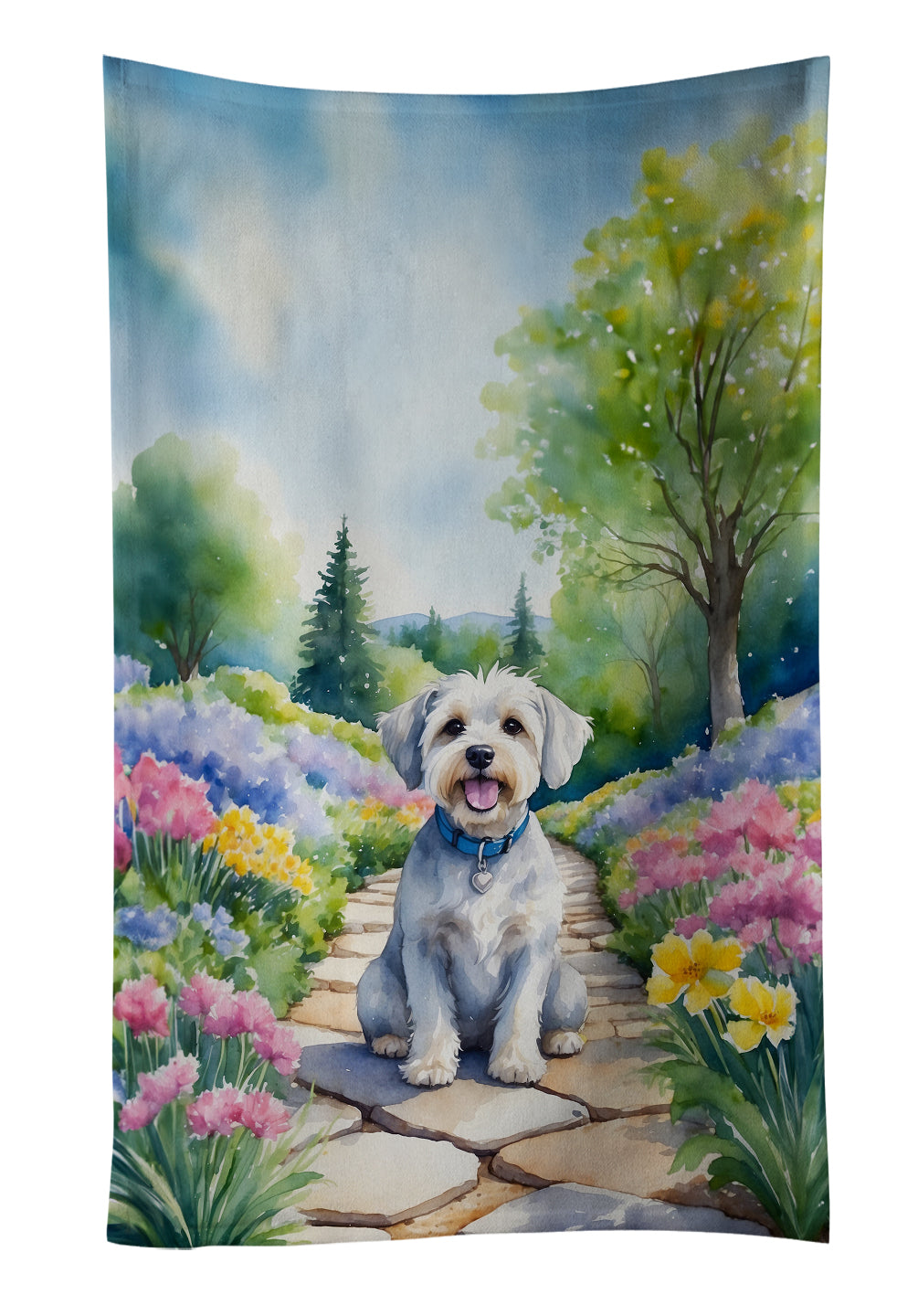 Buy this Dandie Dinmont Terrier Spring Path Kitchen Towel