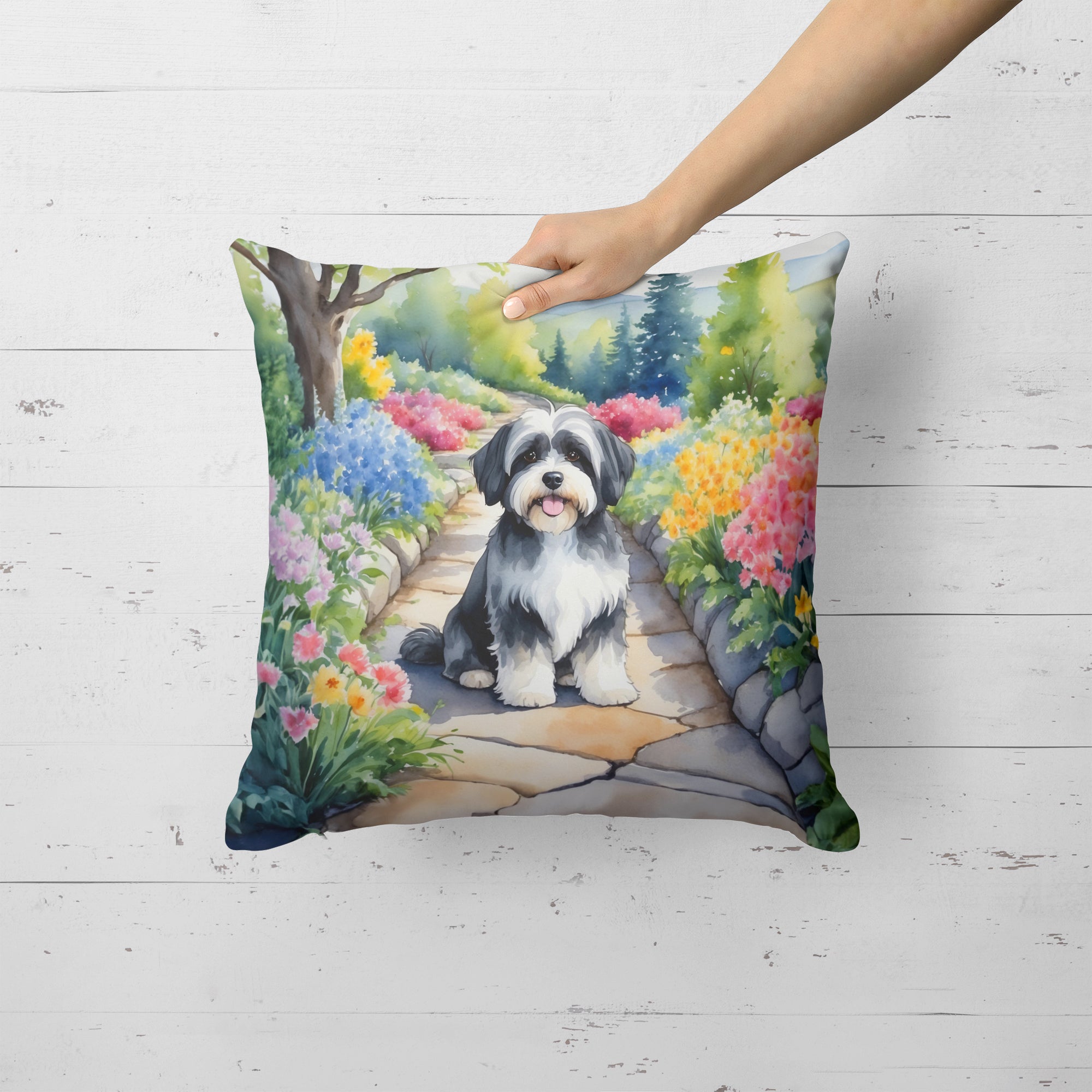Buy this Havanese Spring Path Throw Pillow