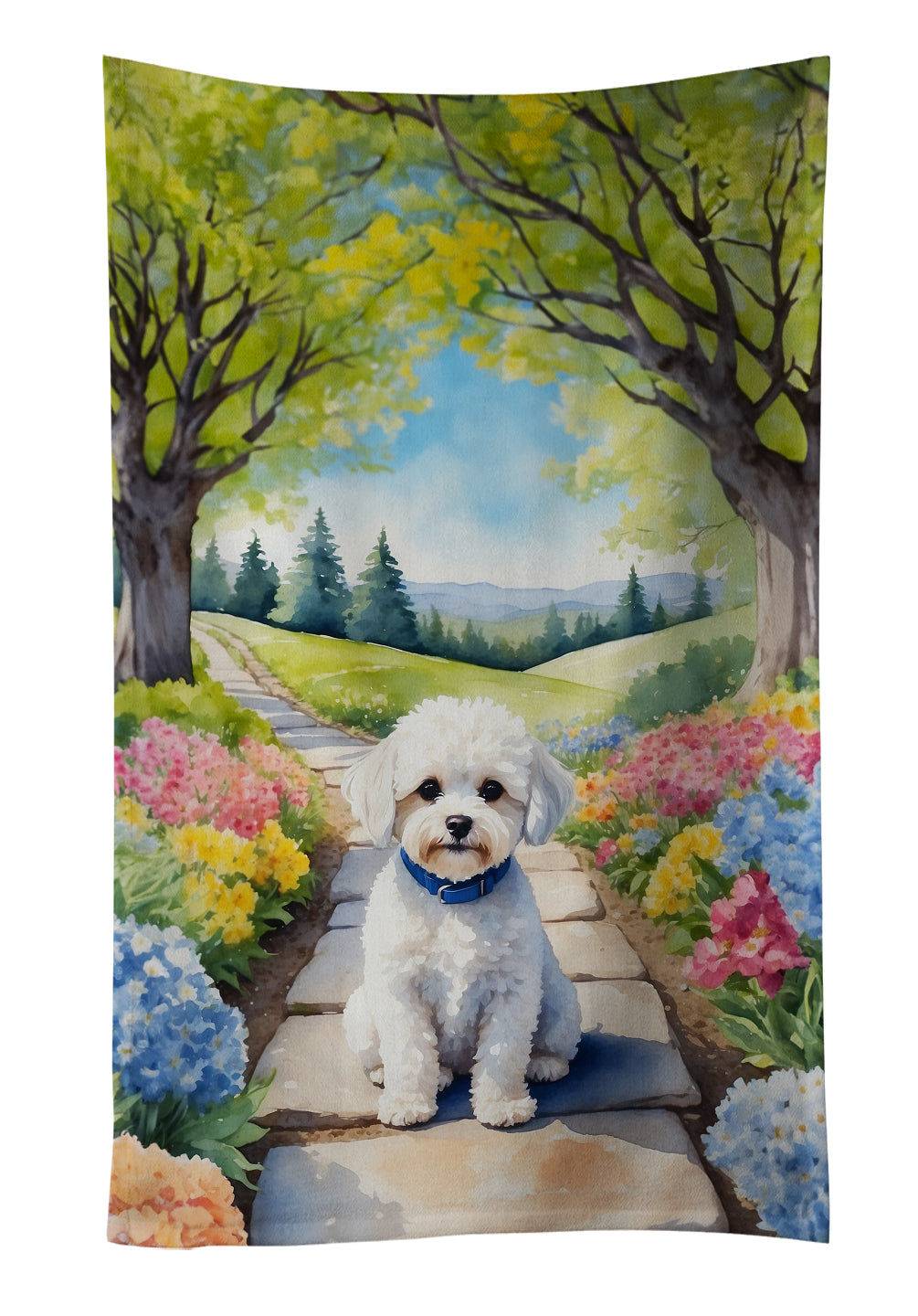 Buy this Maltipoo Spring Path Kitchen Towel