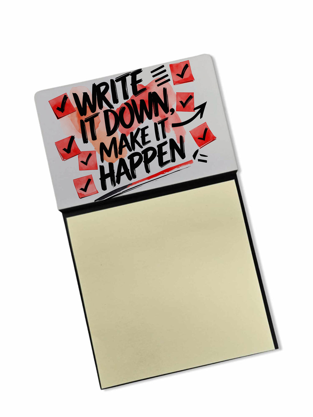 Caroline's Treasures Write It Down Make It Happen Funny Sticky Note Holder