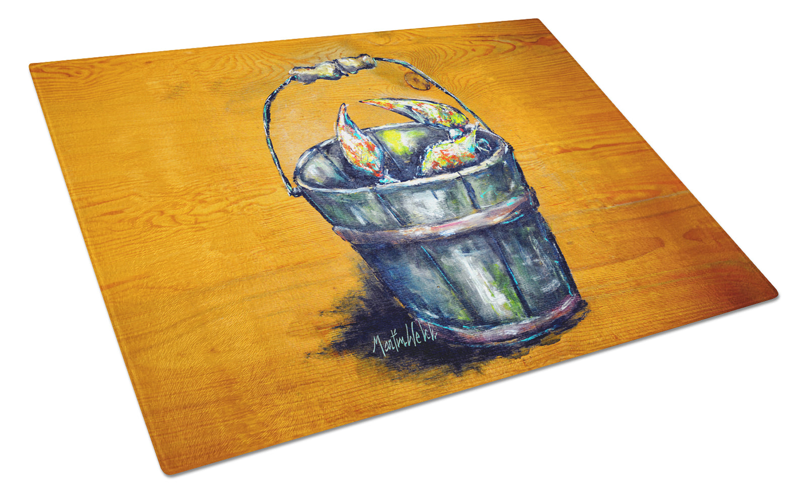 Buy this A Crab Bucket Glass Cutting Board
