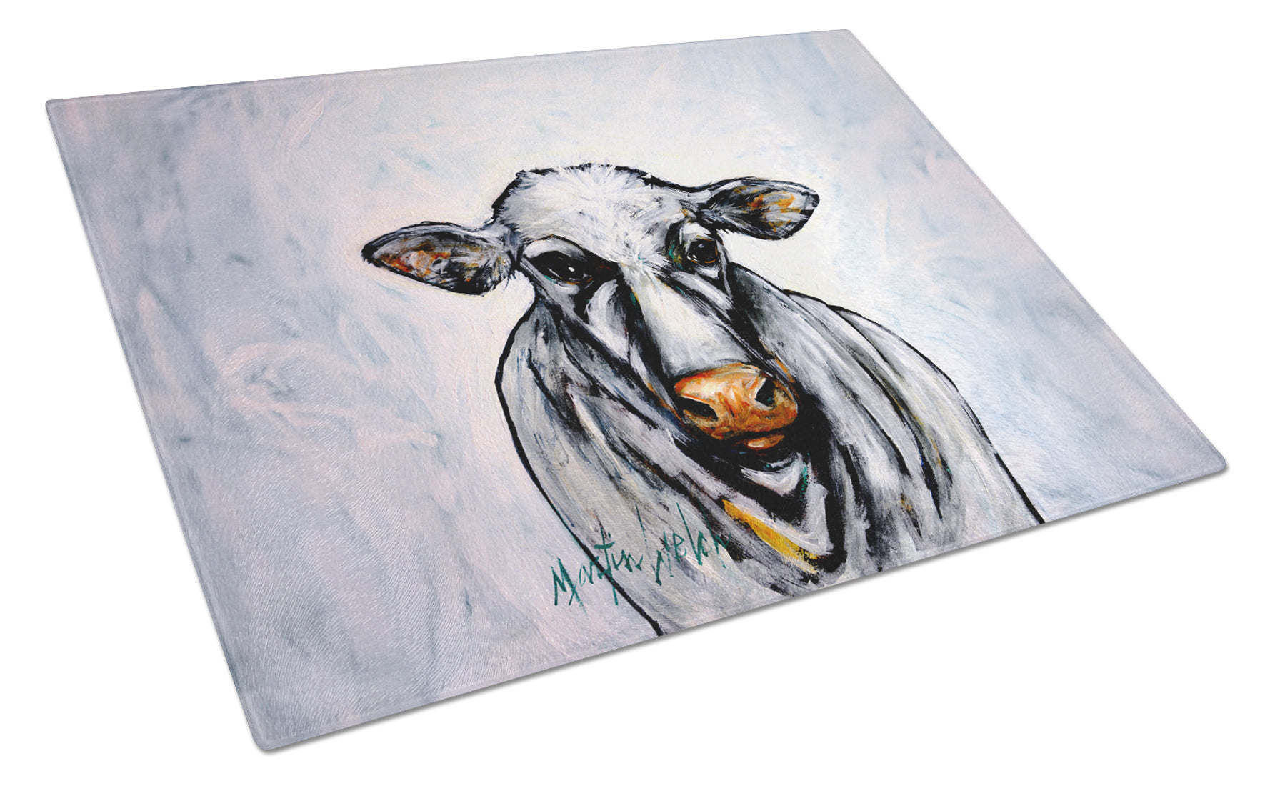 Buy this Bessie the Cow Glass Cutting Board