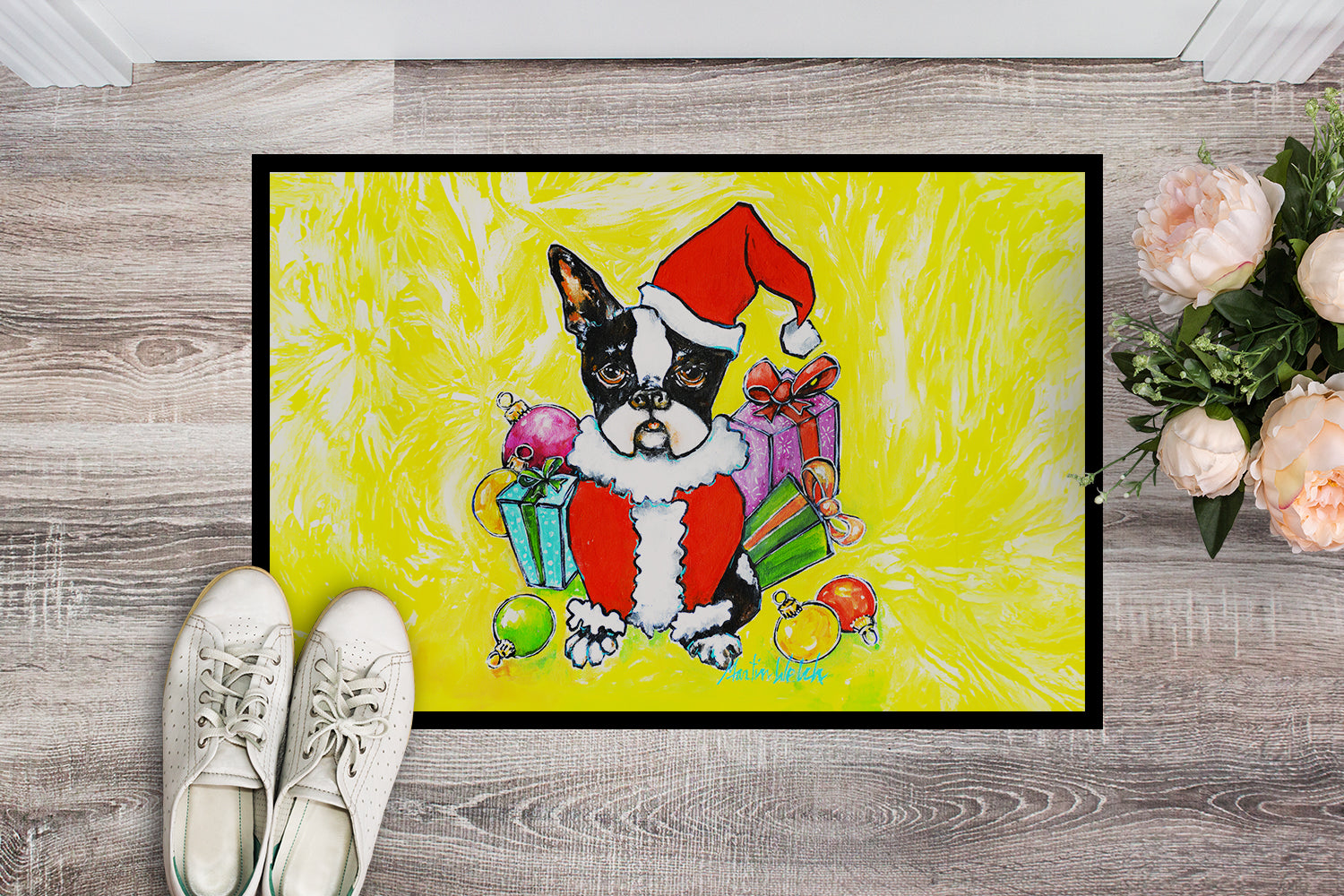 Buy this Boston Terrier Stinker That Stole Christmas Doormat