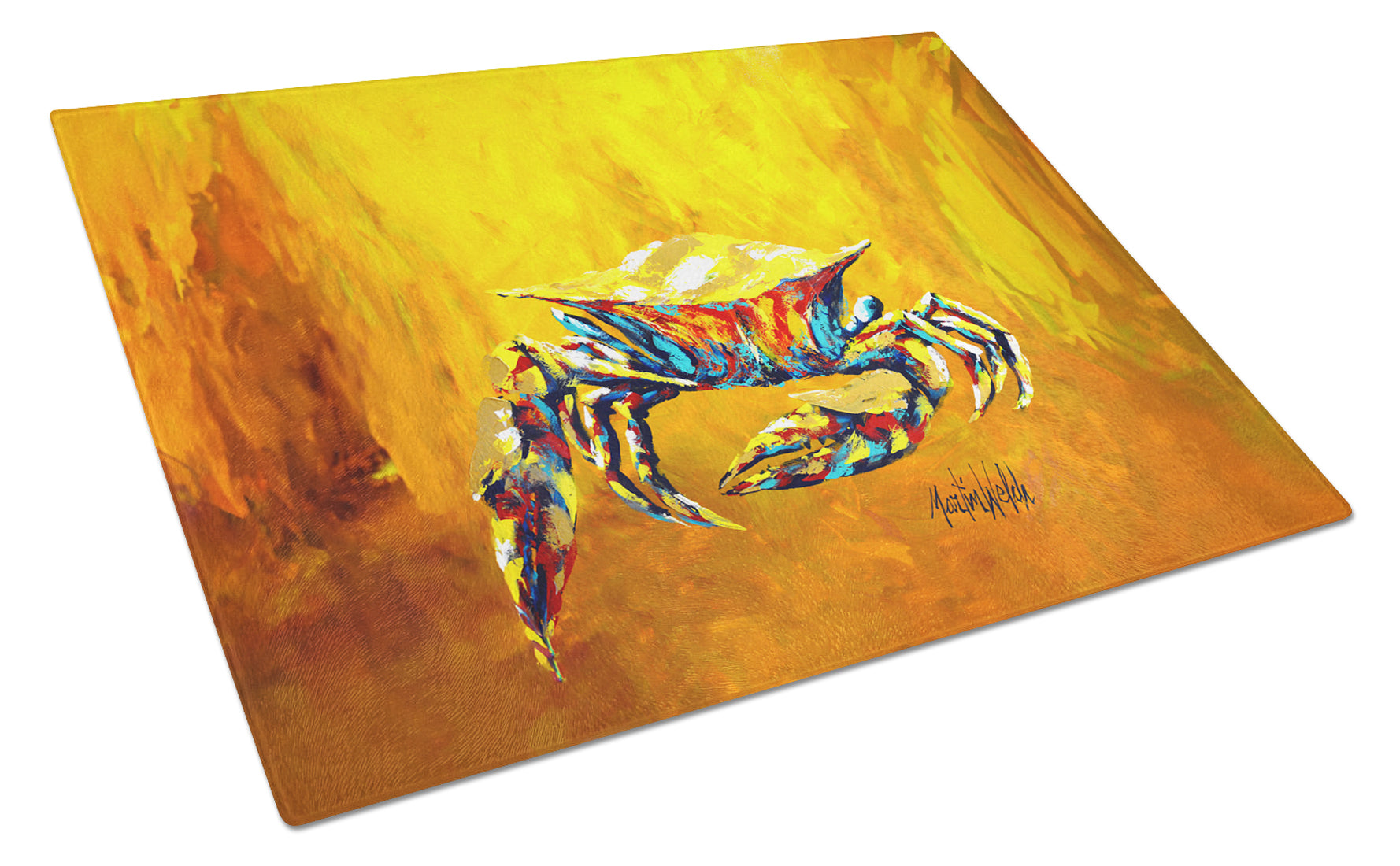 Buy this Crab Called the Bigger Jigger Glass Cutting Board