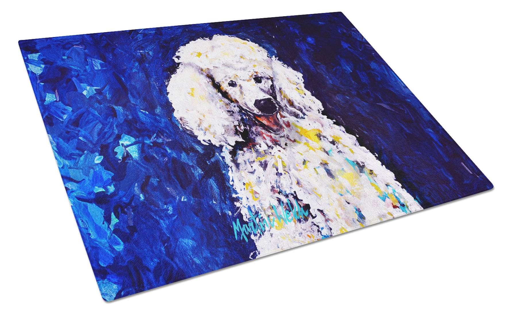 Buy this Louie White Poodle Glass Cutting Board