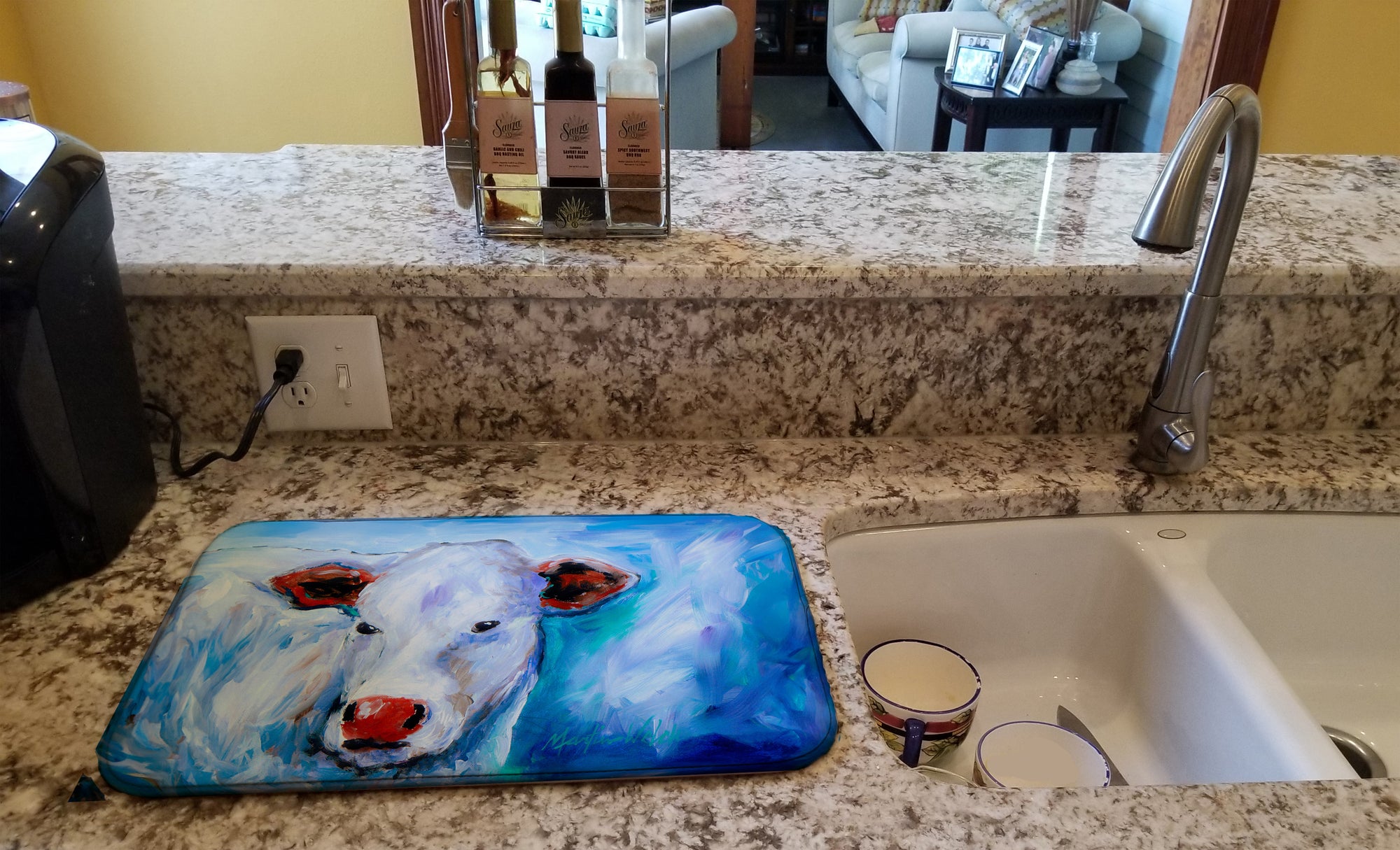 Move Over Cow Dish Drying Mat