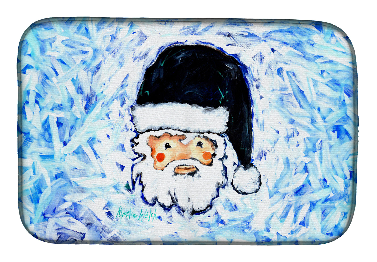 Buy this Novena Blue Santa Claus Dish Drying Mat