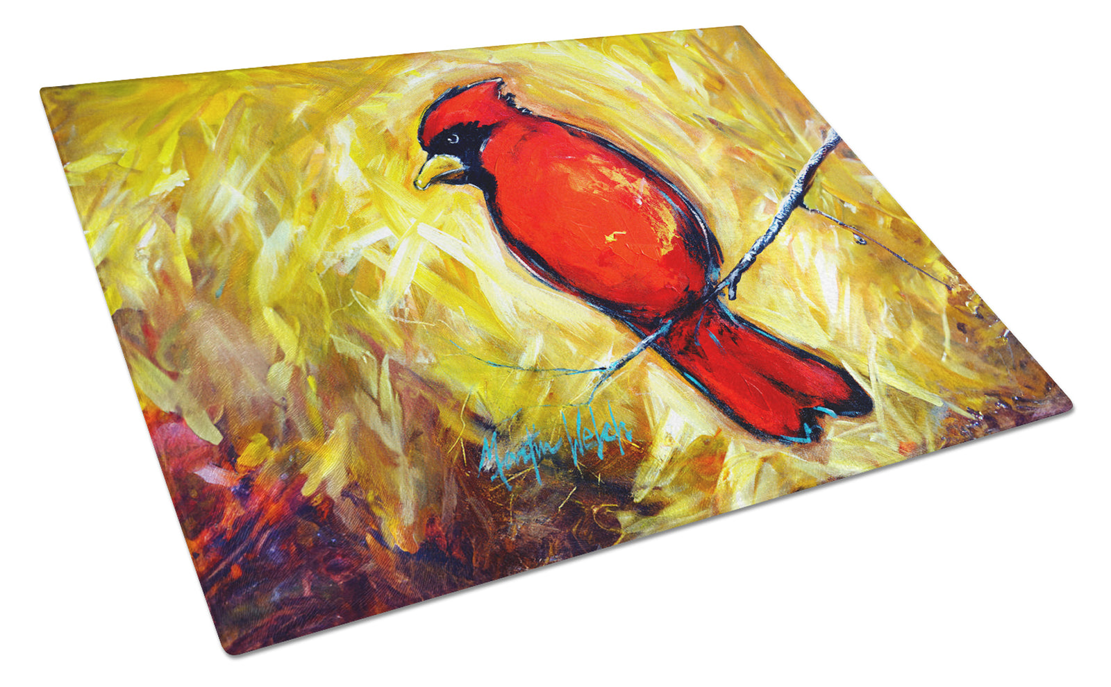 Buy this Sha Red Baba Bird Glass Cutting Board