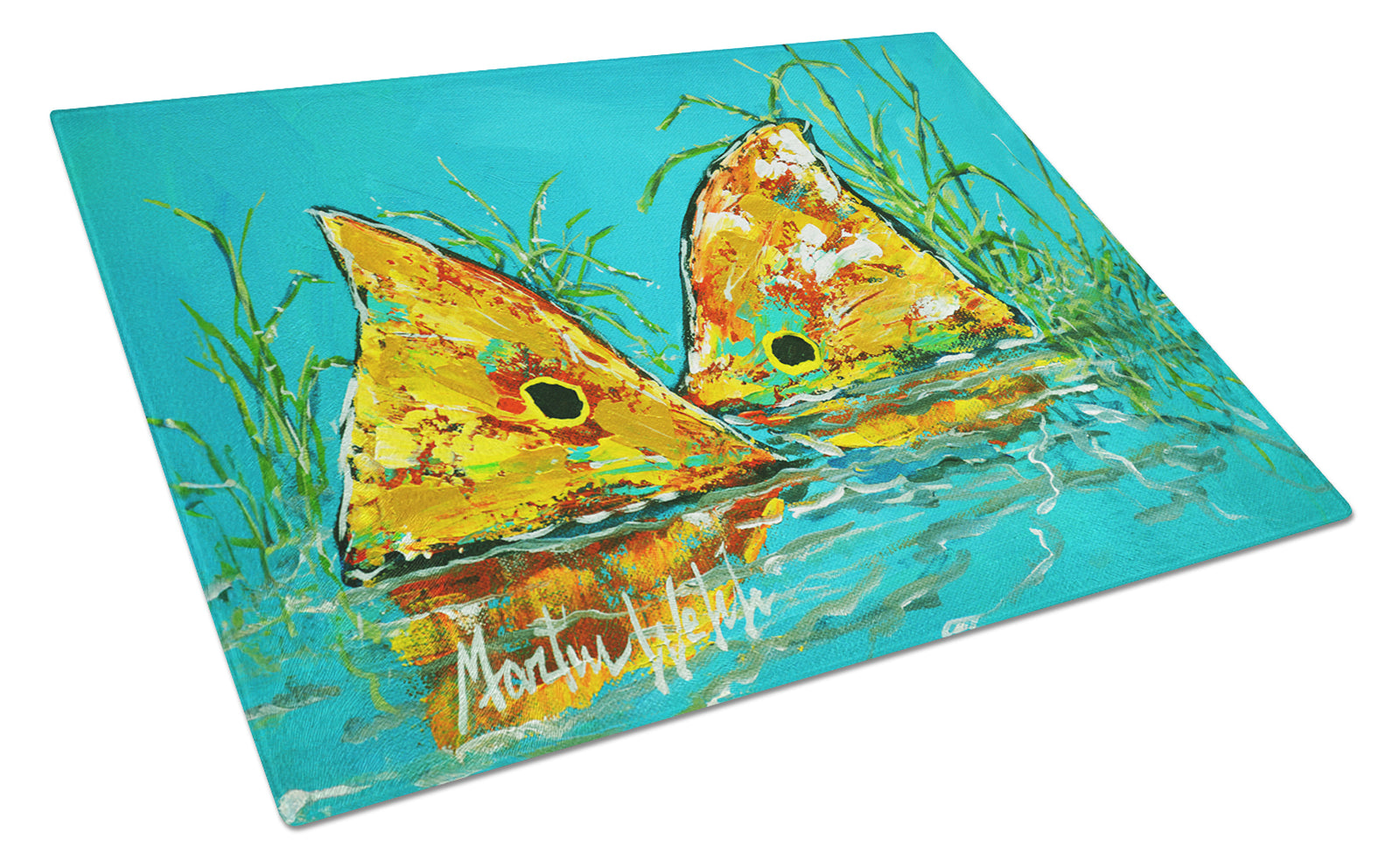 Buy this Side By Side Red Fish Glass Cutting Board