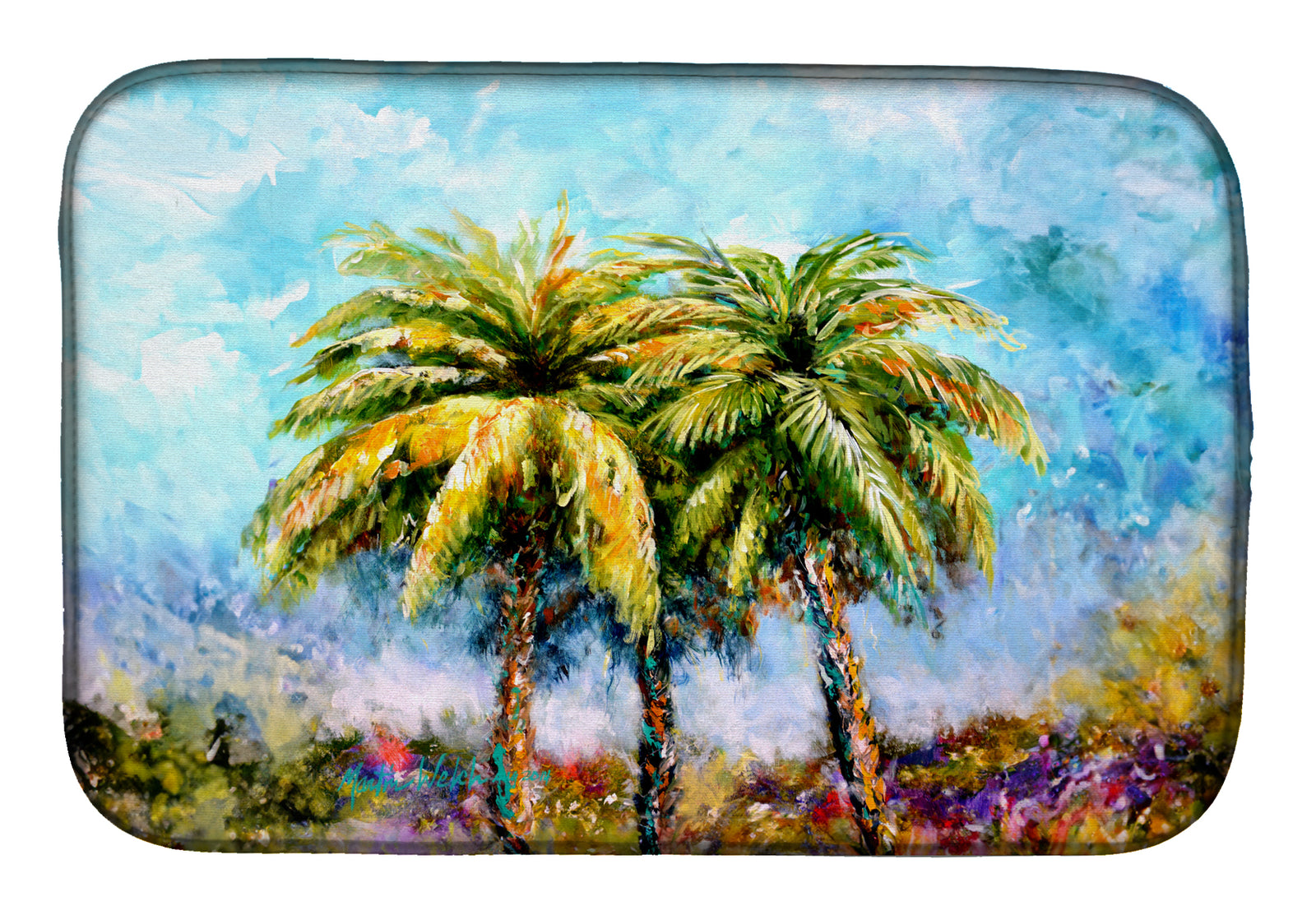 Buy this Summer Breezes Palm Tree Dish Drying Mat