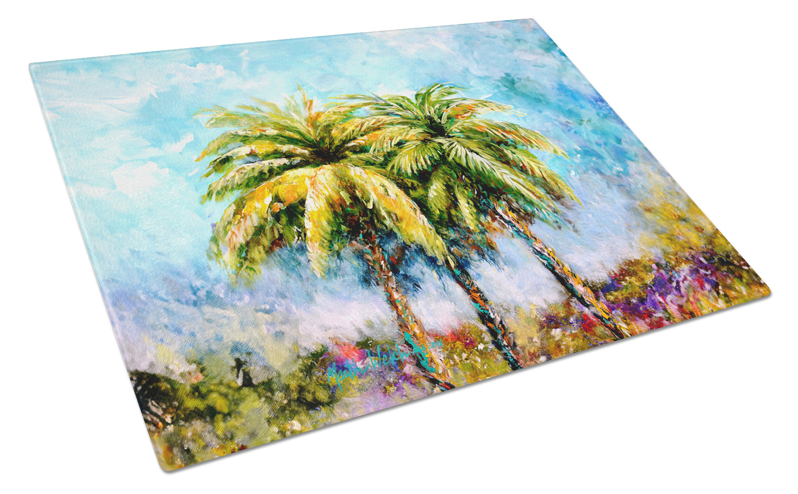 Buy this Summer Breezes Palm Tree Glass Cutting Board
