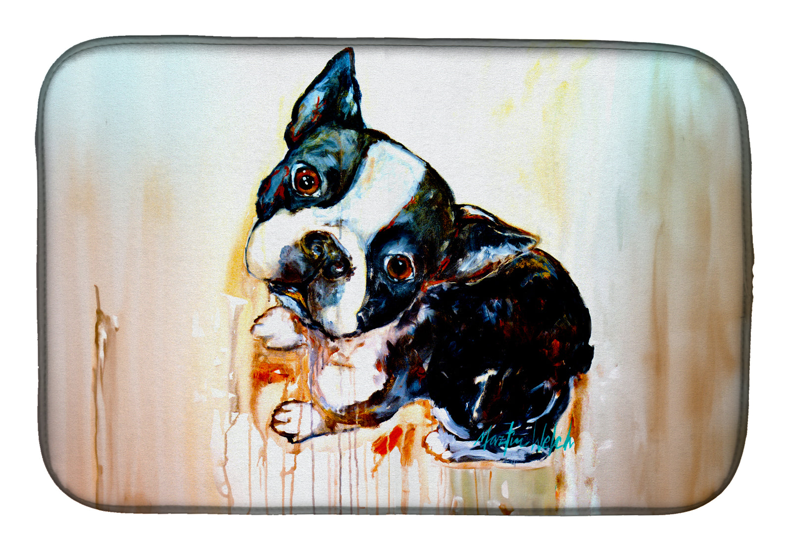 Buy this Boston Terrier The Look Dish Drying Mat