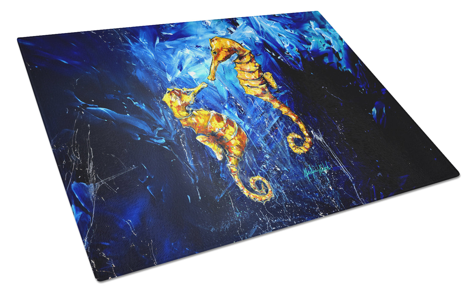 Buy this Seahorses Two To Tango Glass Cutting Board