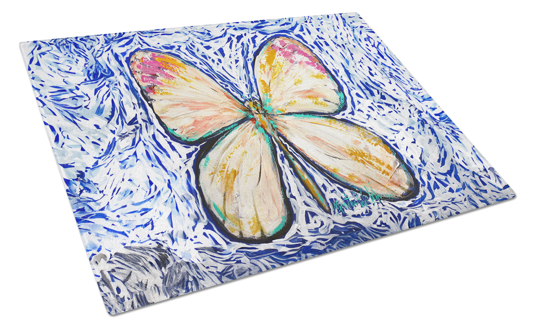 Buy this Butterfly Violet Tip Glass Cutting Board