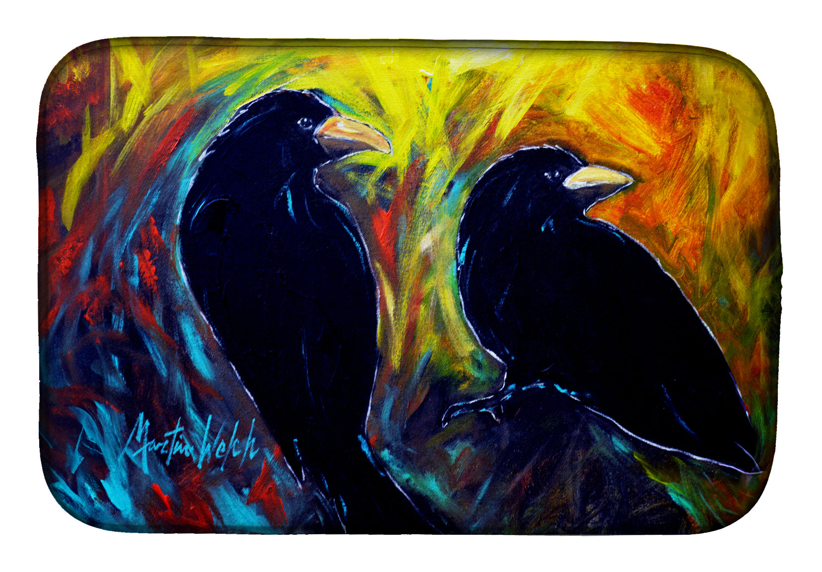 Buy this What Was That Black Crows Dish Drying Mat