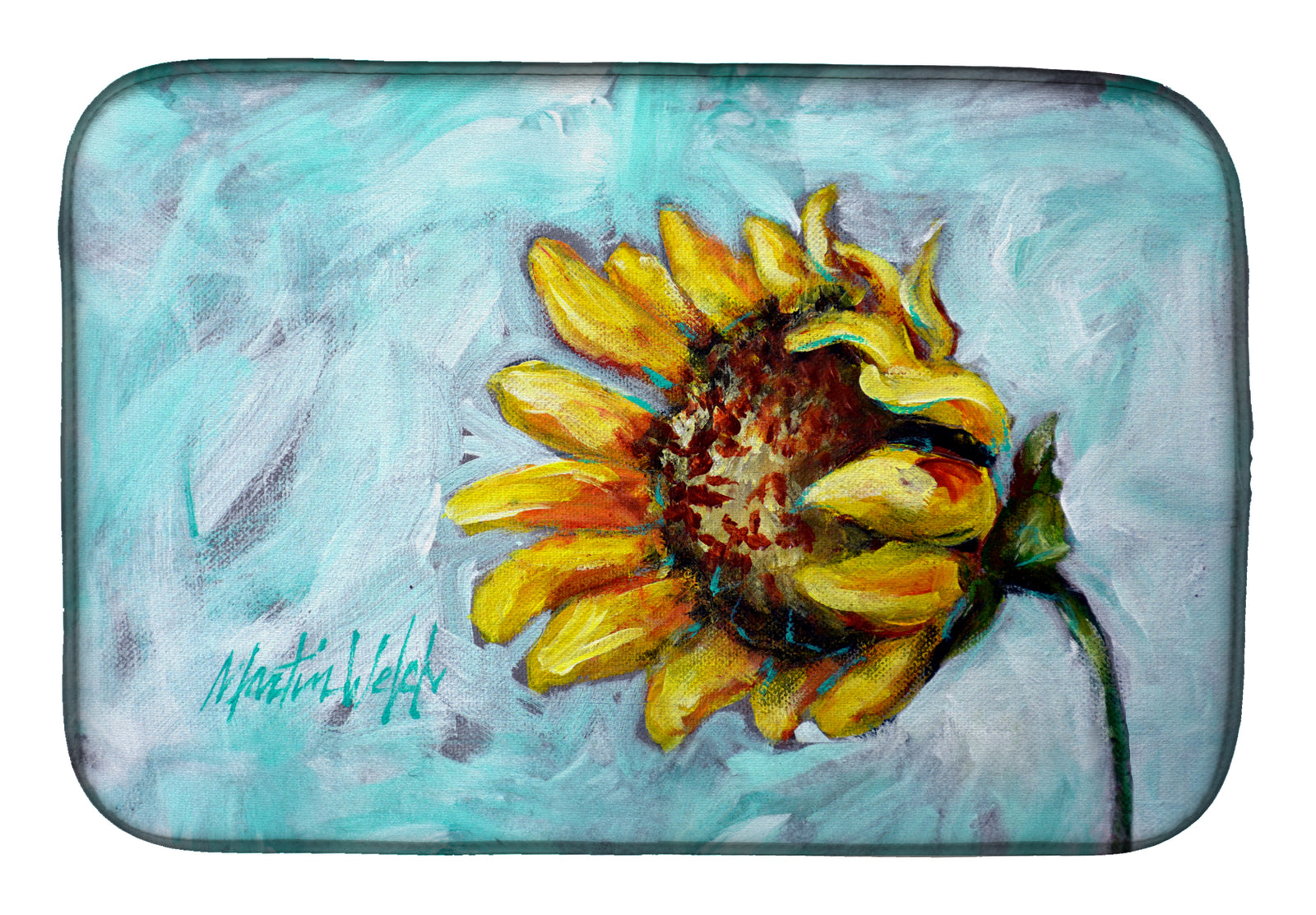 Buy this Yellow Sun Sunflowers Dish Drying Mat