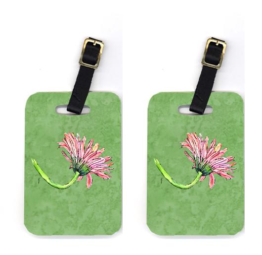 Pair of Gerber Daisy Pink Luggage Tags by Caroline's Treasures