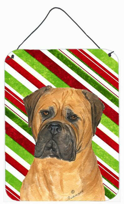 Bullmastiff Candy Cane Holiday Christmas Wall or Door Hanging Prints by Caroline's Treasures