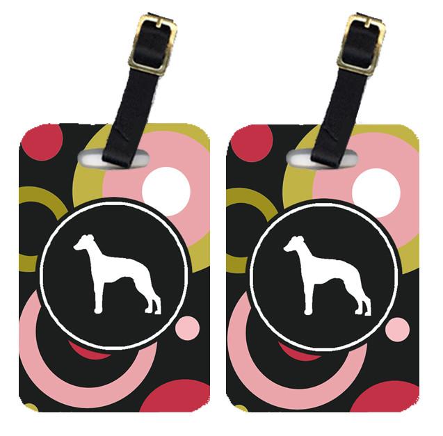 Pair of 2 Whippet Luggage Tags by Caroline's Treasures