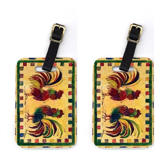 Pair of Bird - Rooster Luggage Tags by Caroline's Treasures