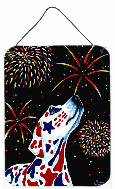 For our Heros Fireworks Patriotic Dalmatian Wall or Door Hanging Prints AMB1451DS1216 by Caroline's Treasures
