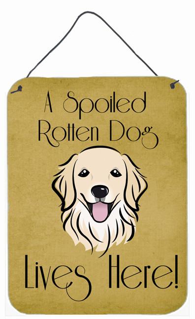 Golden Retriever Spoiled Dog Lives Here Wall or Door Hanging Prints BB1453DS1216 by Caroline's Treasures