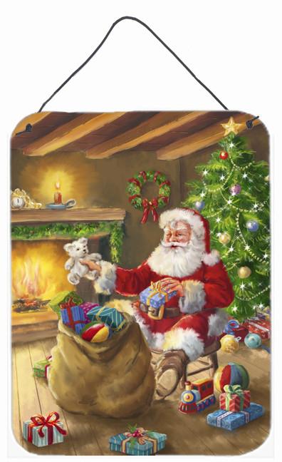 Christmas Santa Claus Unloading Toys Wall or Door Hanging Prints APH5793DS1216 by Caroline's Treasures