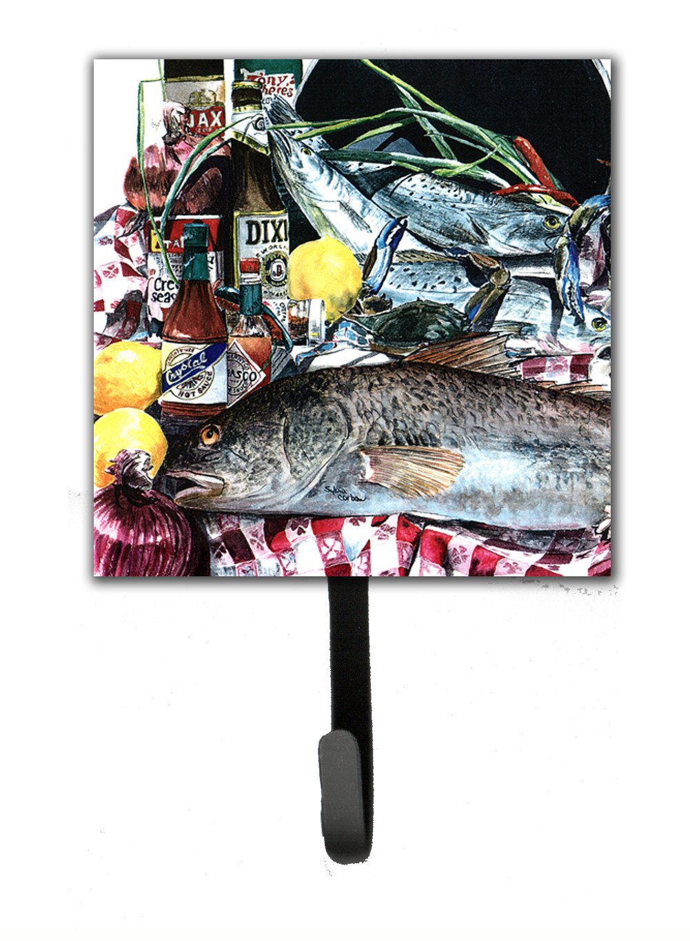 Fish and Beers from New Orleans Leash Holder or Key Hook by Caroline's Treasures