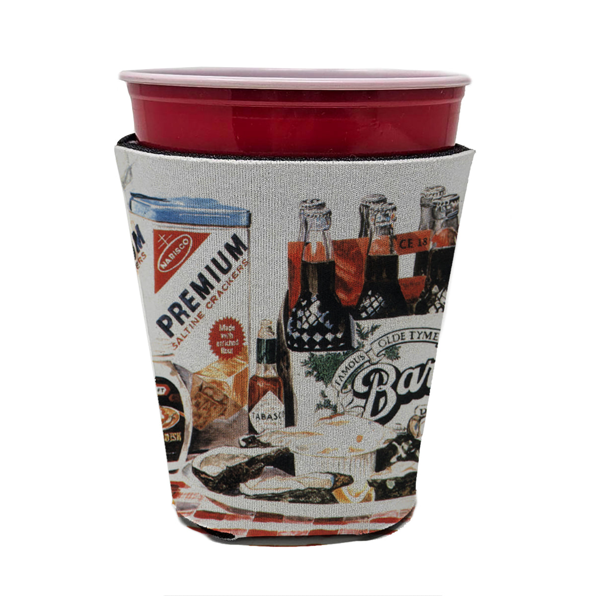 Barq&#39;s oysters Red Cup Beverage Insulator Hugger
