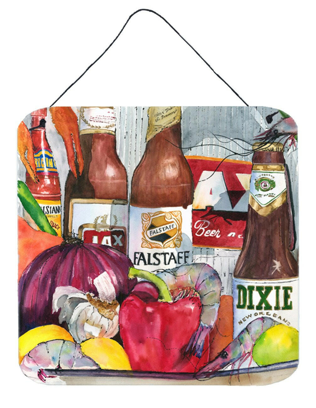 New Orleans Beers and Spices Aluminium Metal Wall or Door Hanging Prints 1017 by Caroline's Treasures