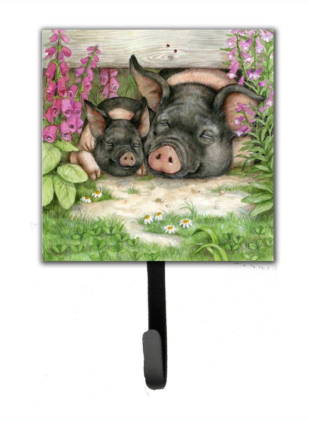 Pigs Under The Fence by Debbie Cook Leash or Key Holder CDCO0355SH4 by Caroline's Treasures