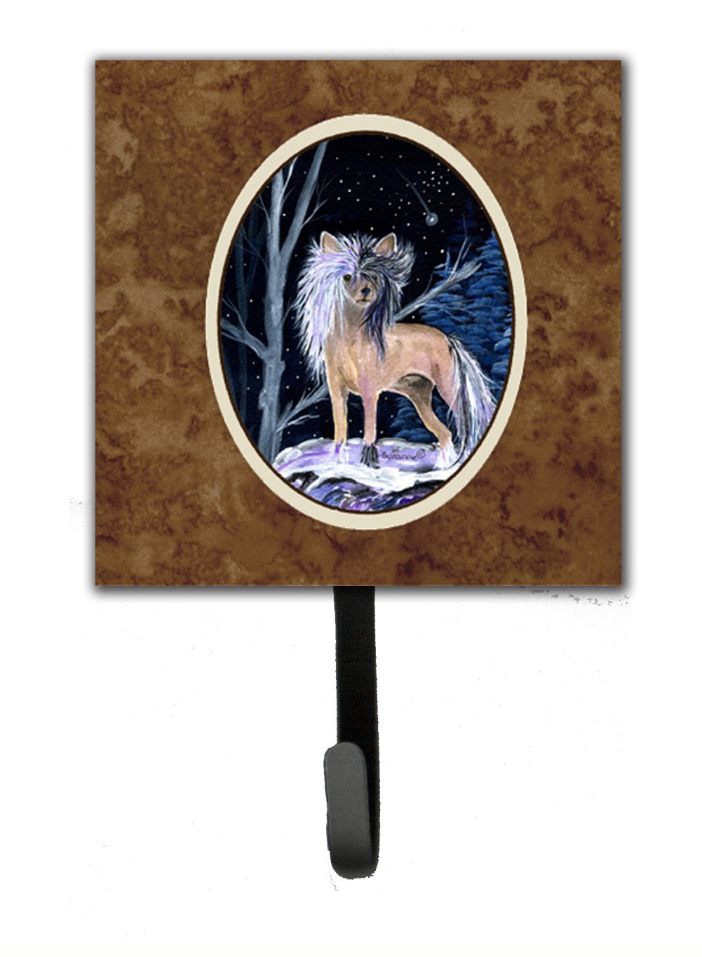Starry Night Chinese Crested Leash Holder or Key Hook by Caroline's Treasures
