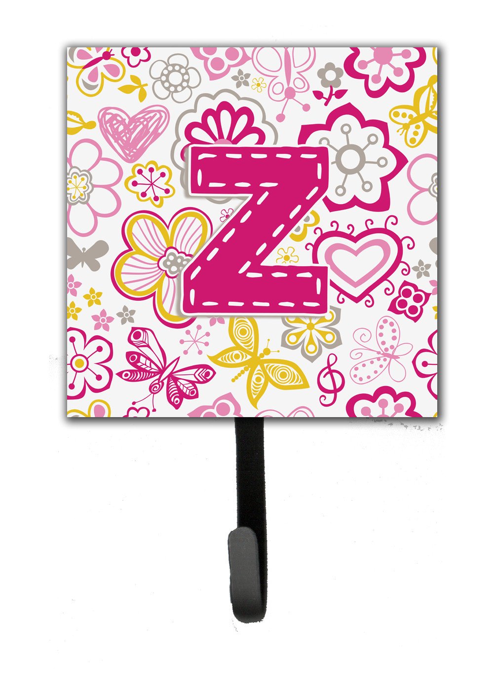Letter Z Flowers and Butterflies Pink Leash or Key Holder CJ2005-ZSH4 by Caroline's Treasures