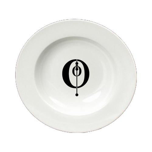 Letter O Initial Monogram Modern Round Ceramic White Soup Bowl CJ1056-O-SBW-825 by Caroline's Treasures