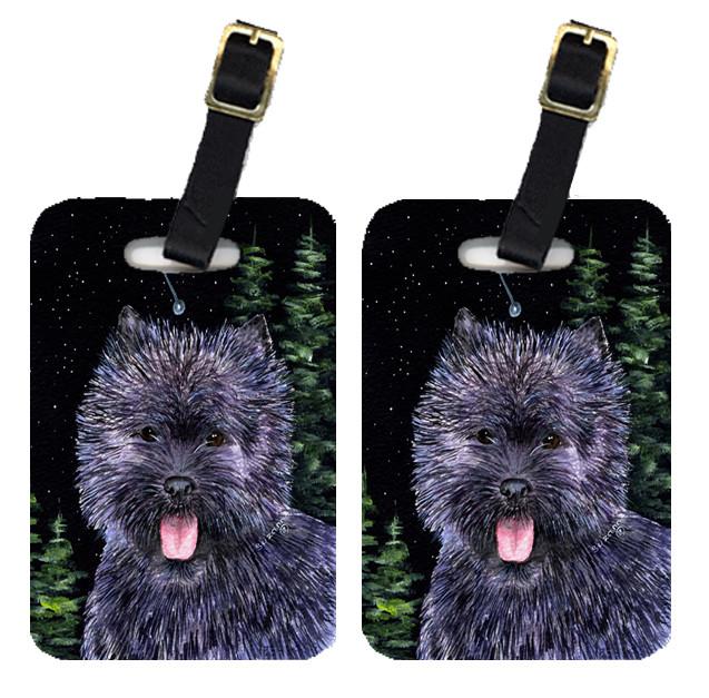 Starry Night Cairn Terrier Luggage Tags Pair of 2 by Caroline's Treasures