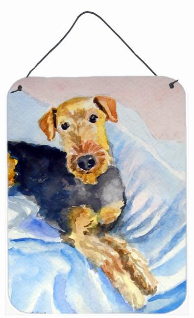 Cozy Airedale Terrier Wall or Door Hanging Prints 7335DS1216 by Caroline's Treasures