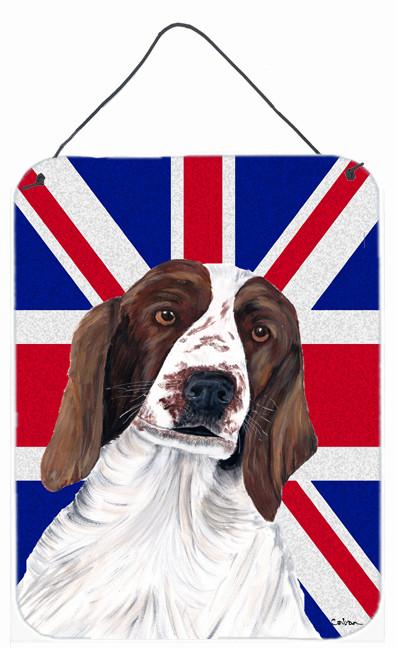 Springer Spaniel with English Union Jack British Flag Wall or Door Hanging Prints SC9837DS1216 by Caroline's Treasures