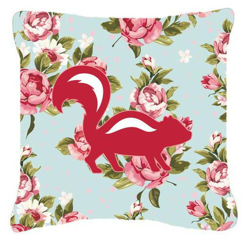 Skunk Shabby Chic Blue Roses   Canvas Fabric Decorative Pillow BB1125 - the-store.com