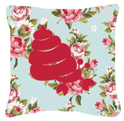 Hermit Crab Shabby Chic Blue Roses   Canvas Fabric Decorative Pillow BB1092 - the-store.com