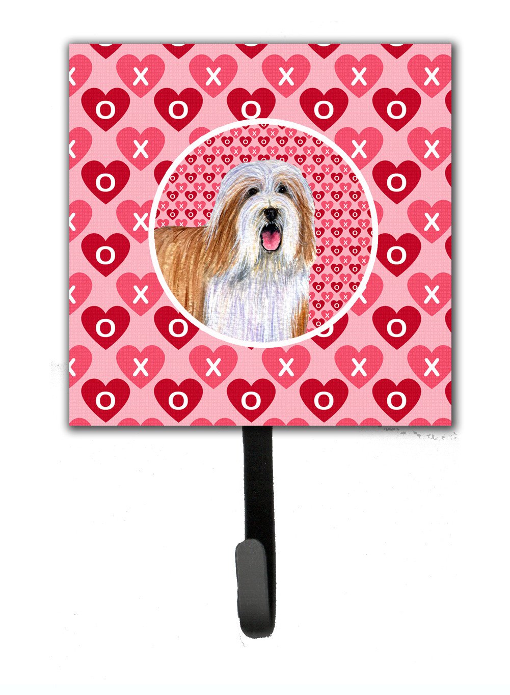 Bearded Collie Valentine's Love and Hearts Leash or Key Holder by Caroline's Treasures