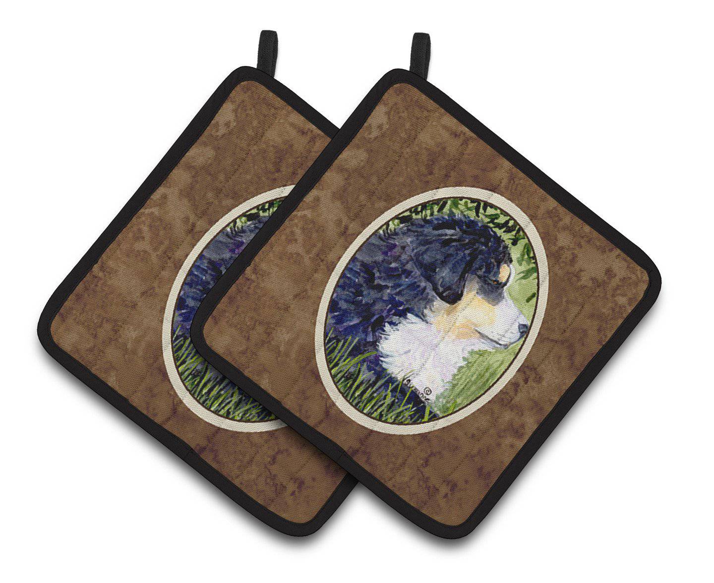 Bernese Mountain Dog Pair of Pot Holders SS8832PTHD - the-store.com