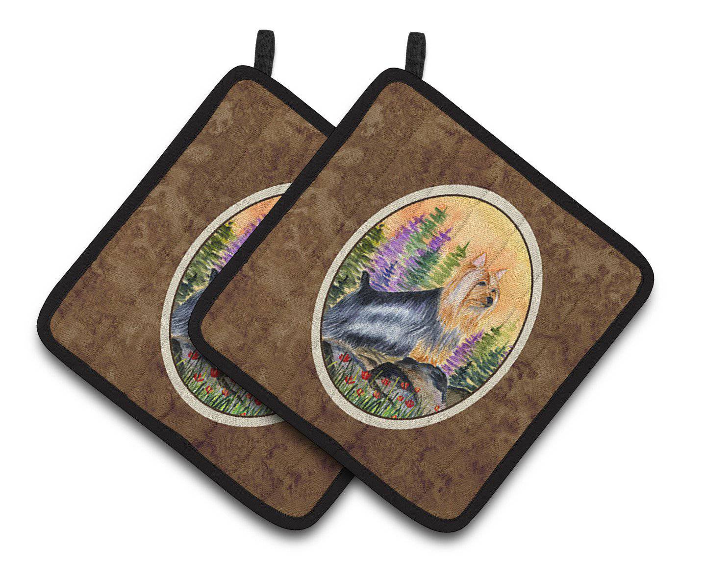 Silky Terrier Pair of Pot Holders SS8262PTHD - the-store.com