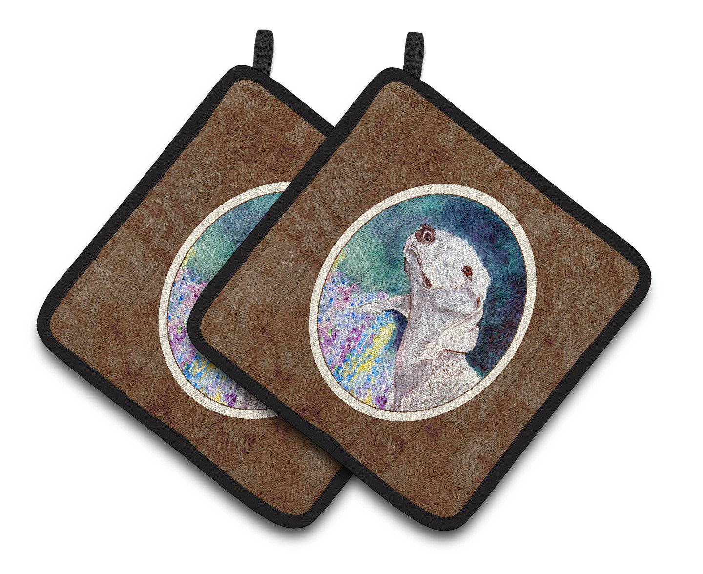 Bedlington Terrier Pair of Pot Holders 7226PTHD - the-store.com