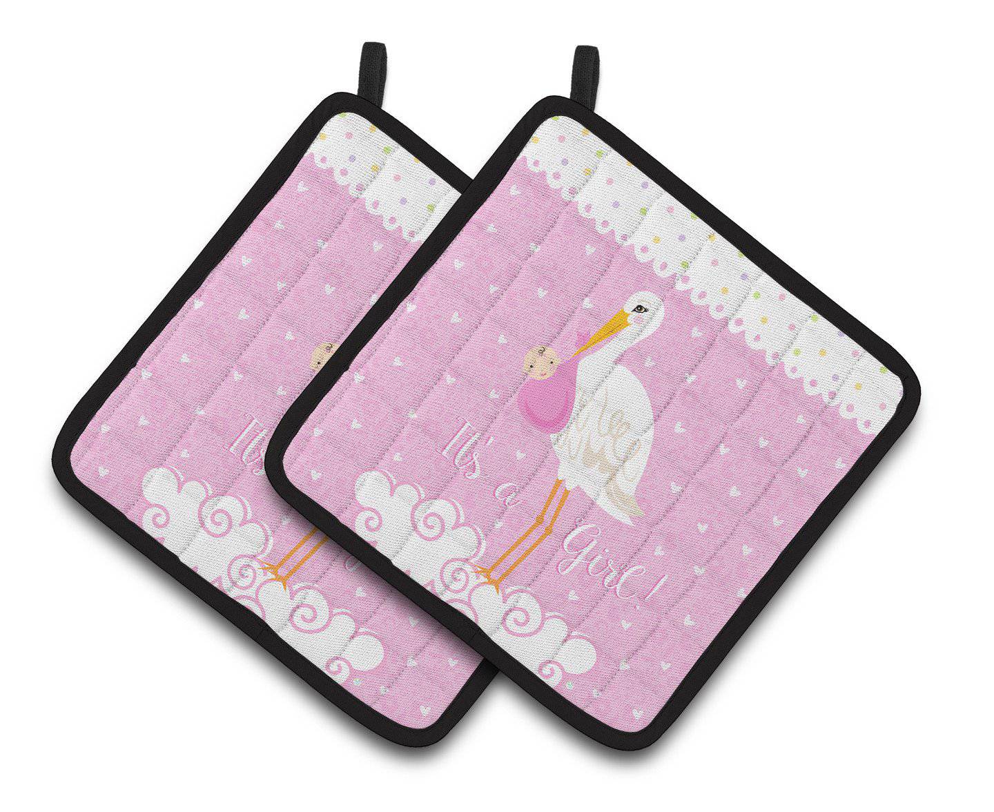 It's a Baby Girl Pair of Pot Holders VHA3013PTHD - the-store.com