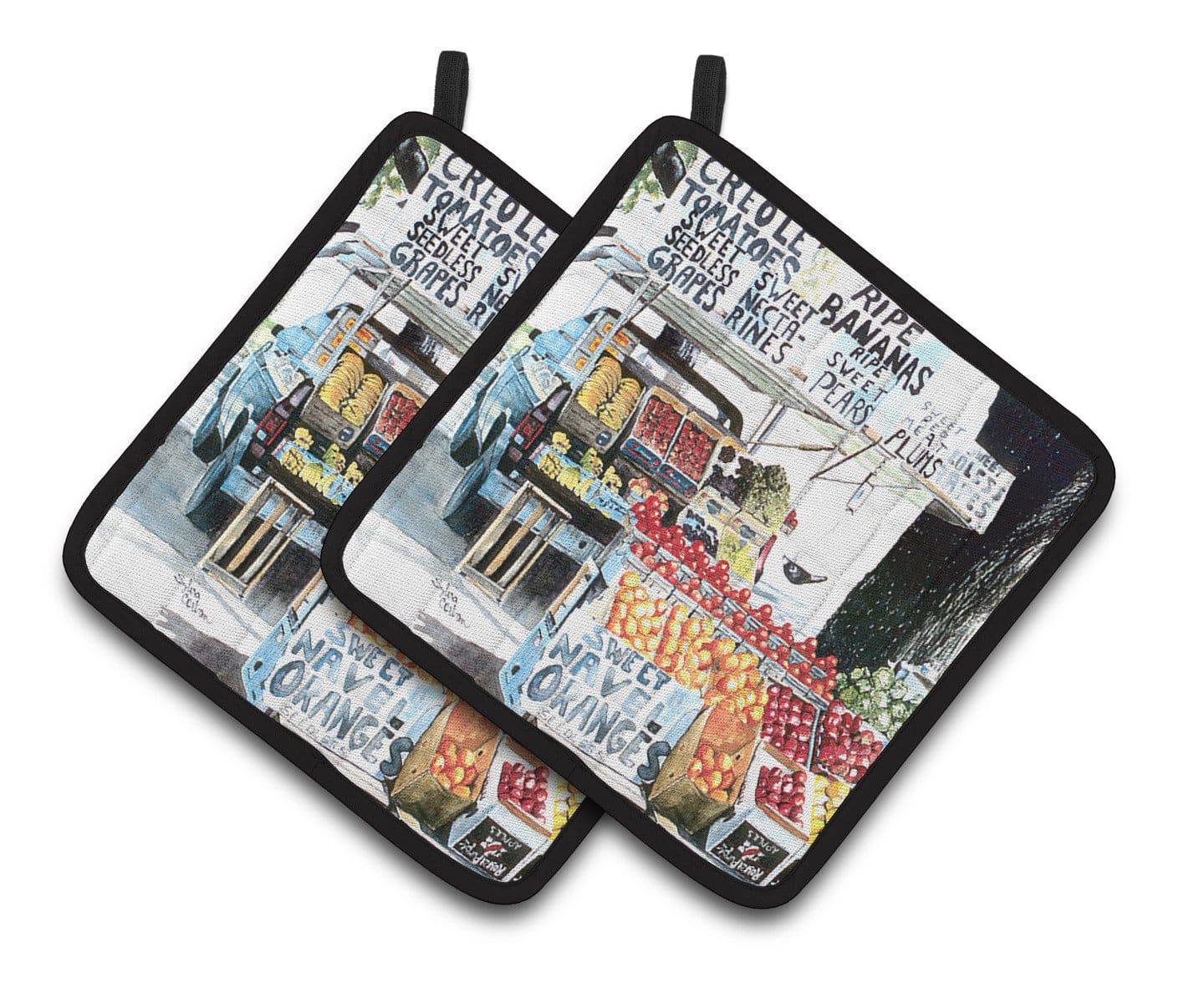 Fruit Stand Pair of Pot Holders 8054PTHD - the-store.com