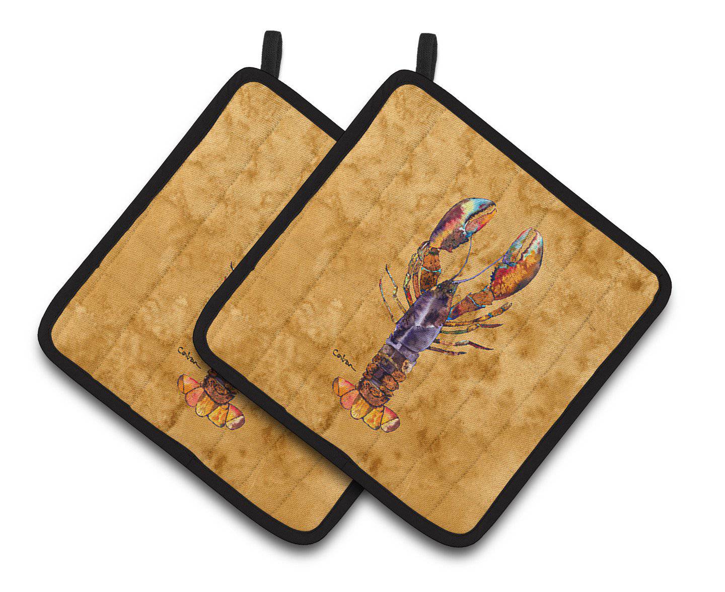 Lobster Pair of Pot Holders 8716PTHD - the-store.com
