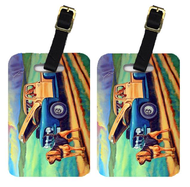 Pair of 2 Bloodhound Luggage Tags by Caroline's Treasures