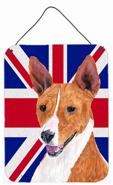 Basenji with English Union Jack British Flag Wall or Door Hanging Prints SC9844DS1216 by Caroline's Treasures