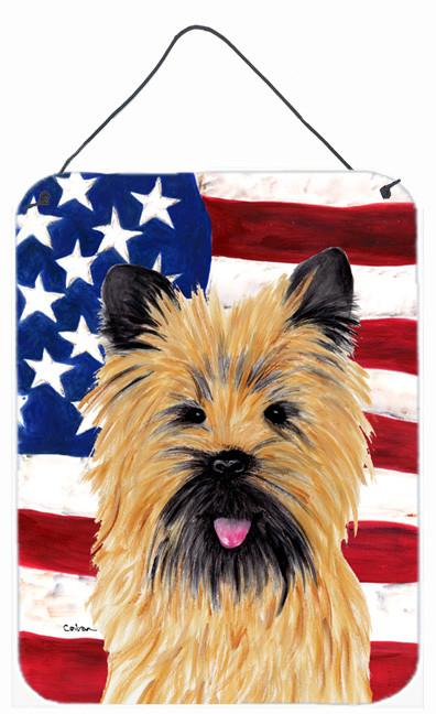 USA American Flag with Cairn Terrier Wall or Door Hanging Prints by Caroline's Treasures