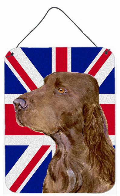 Field Spaniel with English Union Jack British Flag Wall or Door Hanging Prints SS4967DS1216 by Caroline's Treasures